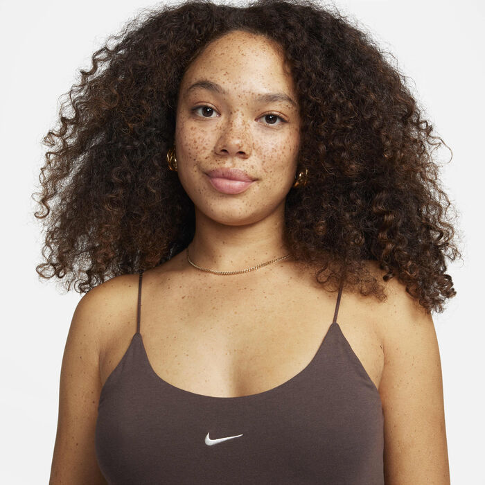 Nike Women's Sportswear Chill Cami Bodysuit Brown image number 2