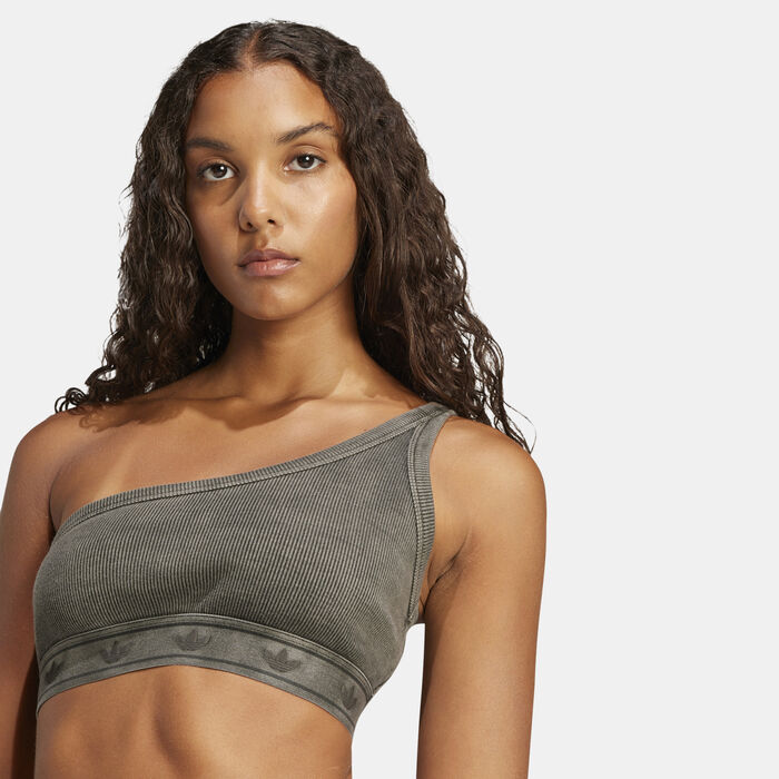 adidas Originals Women's One-Shoulder Top Black image number 3