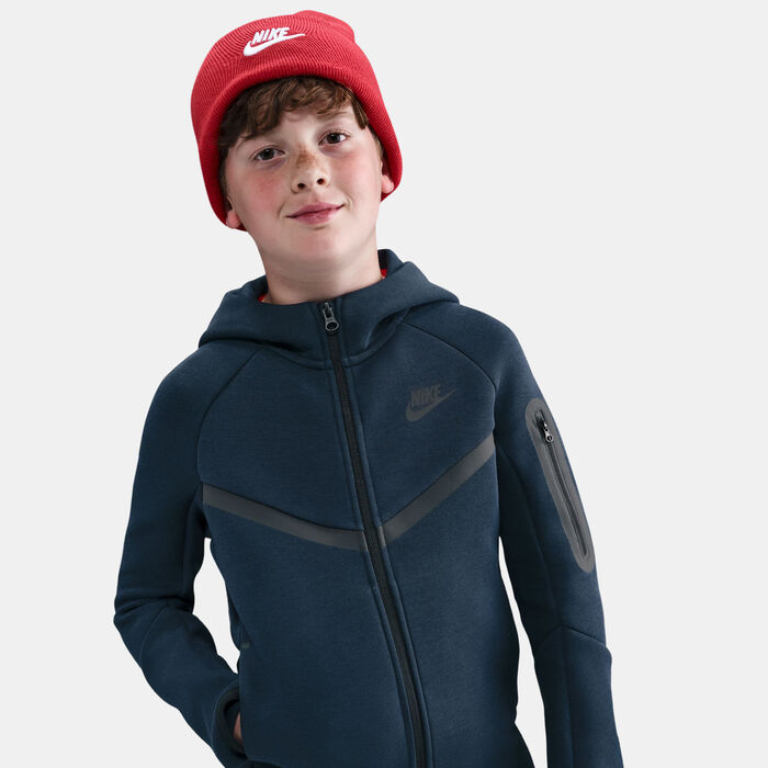 Nike Kids' Sportswear Tech Fleece Full-Zip Hoodie Blue image number 3
