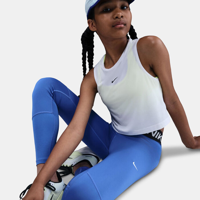 Nike Kids' Pro Dri-FIT Leggings Blue image number 4