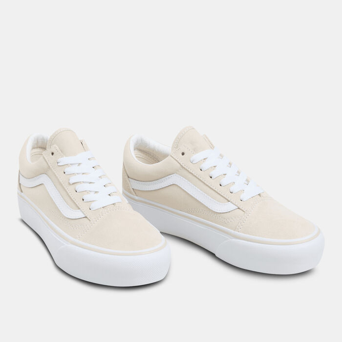 Vans Old Skool Platform Unisex Shoes Beige image number 1