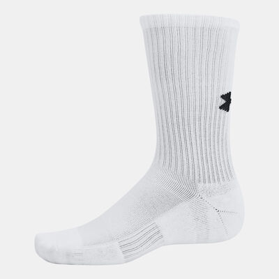 Under Armour Training Cotton Crew Socks (3 Pairs) White
