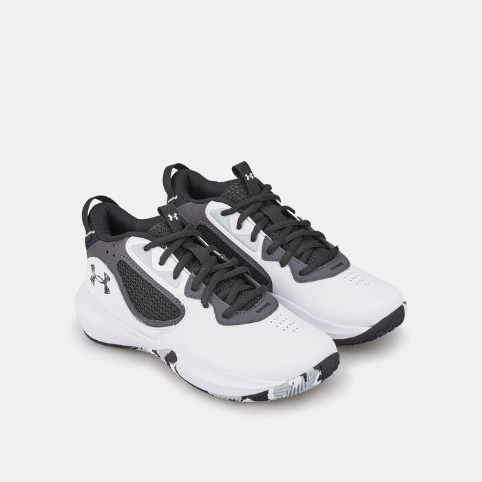 Under Armour Kids' UA Lockdown 6 Basketball Shoe (Older Kids) White image number 1