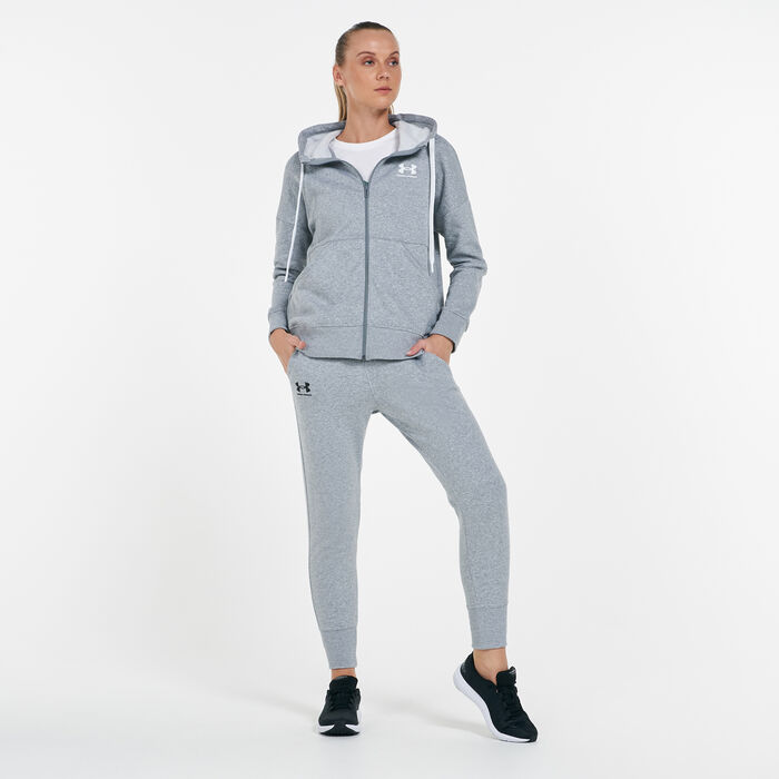Under Armour Women's UA Rival Fleece Sweatpants Grey image number 2