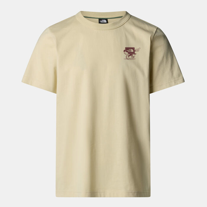 The North Face Men's Cartoon Logo T-Shirt Beige image number 0