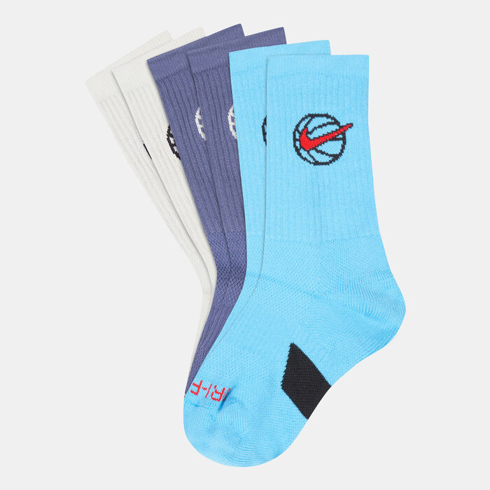 Nike Everyday Crew Basketball Socks (3 Pairs) Multi image number 0