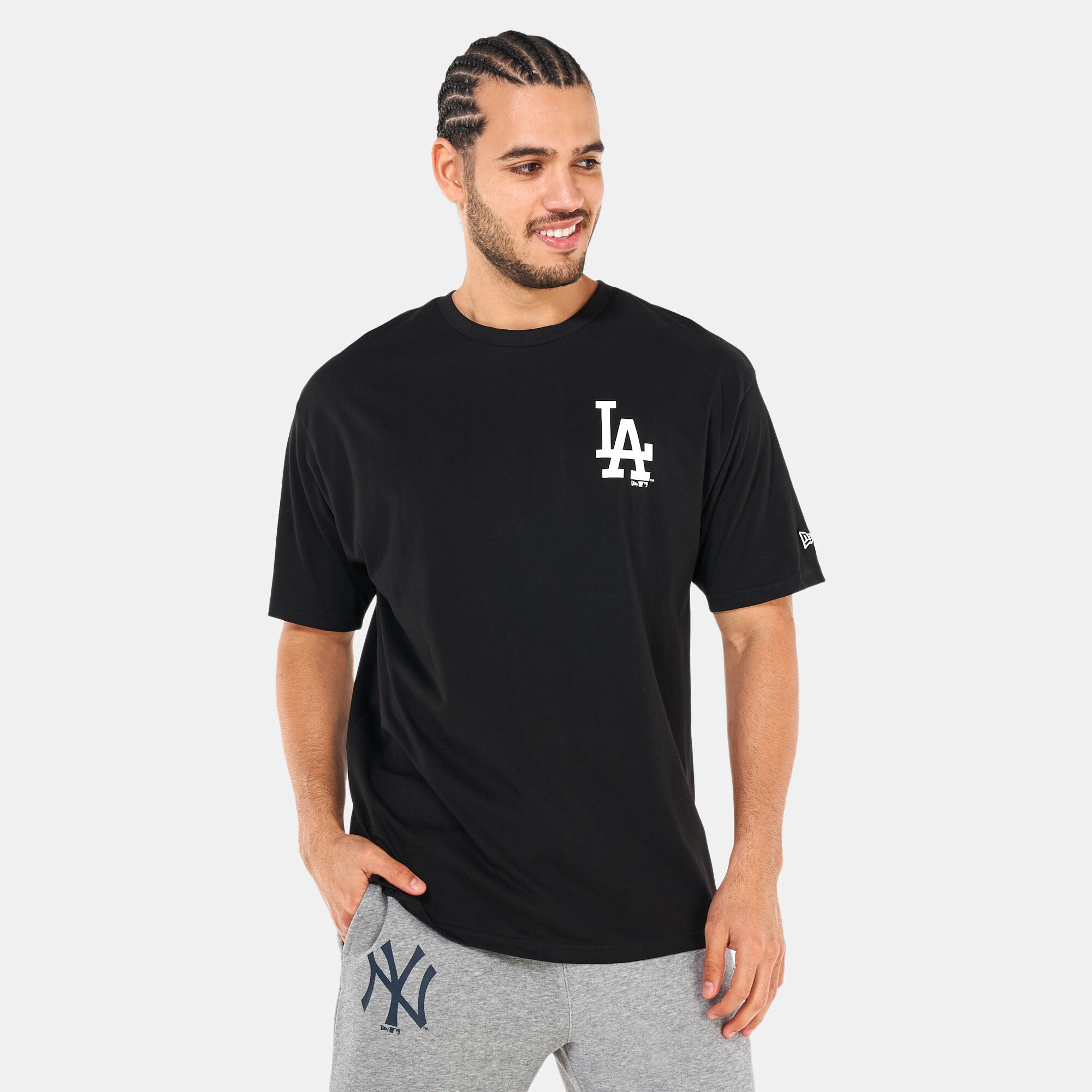 LA Dodgers MLB Team Graphic Black Oversized T-Shirt