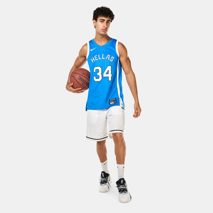 Nike Men's Greece (Road) Giannis Antetokounmpo Limited Basketball Jersey Blue image number 2