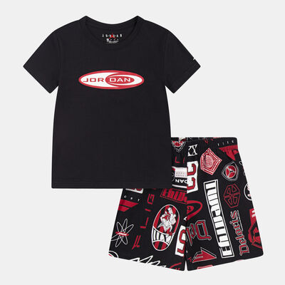 Jordan Kids' Brooklyn T-Shirt and Shorts Set Black