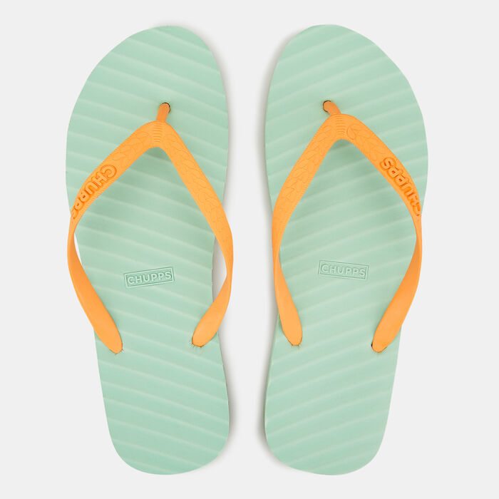 Chupps Men's Banana Leaf Flip Flops Green image number 0