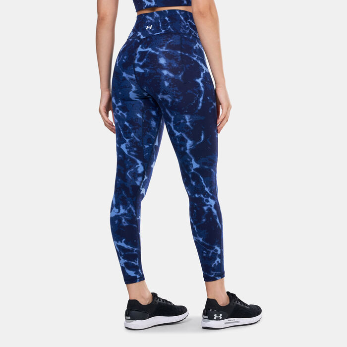 Under Armour Women's Project Rock Crossover Lets Go Printed Ankle Leggings Blue image number 2