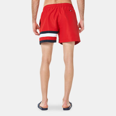 Tommy Hilfiger Men's Global Stripe Swimming Shorts Red