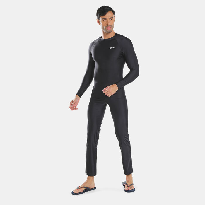 Speedo Men's Long Sleeve Rashguard Black image number 2