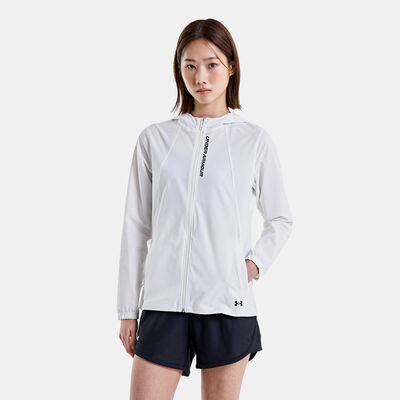 Under Armour Women's OutRun The Storm Running Jacket White