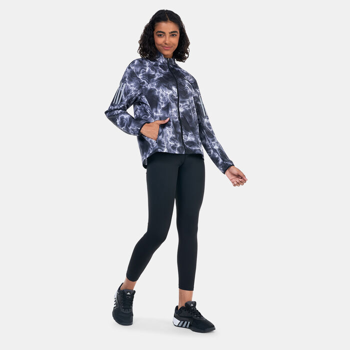 adidas Women’s Own The Run Allover Print Running Windbreaker Jacket Multi image number 2