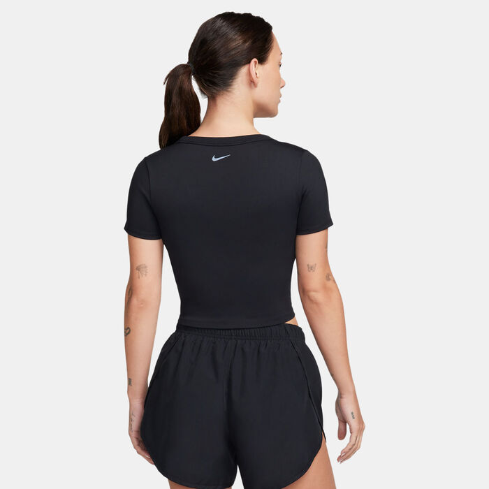 Nike Women's One Dri-FIT Training Crop Top Black image number 1