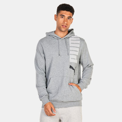 PUMA Men's Essential+ Logo Lab Hoodie Grey