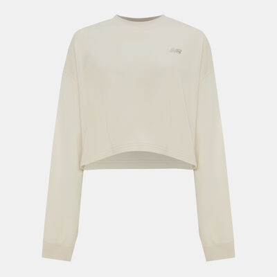 New Balance Women's Coastal Fleece Sweatshirt Beige