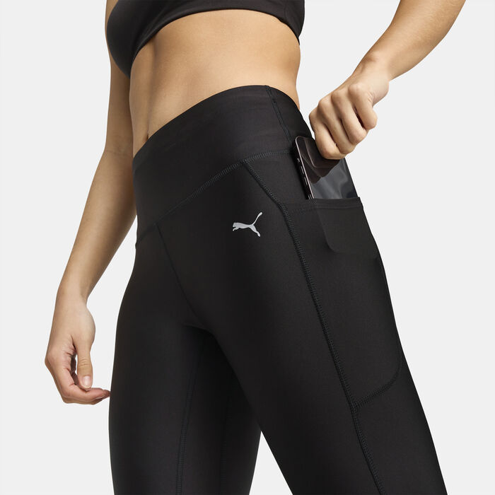 PUMA Women's VELOCITY 3/4 Running Leggings Black image number 4