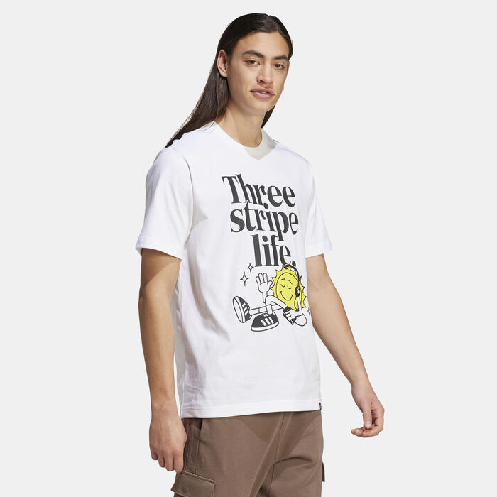 adidas Men's Positivity Graphic T-Shirt White image number 2