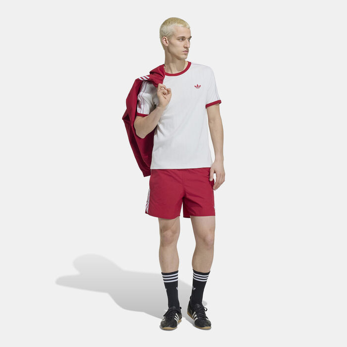 adidas Men's Drop Needle 3-Stripes T-Shirt White image number 2