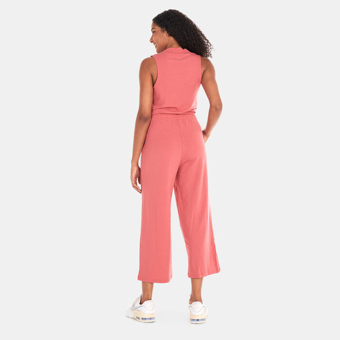 Nike Women's Yoga Dri-FIT French Terry Jumpsuit Pink image number 1