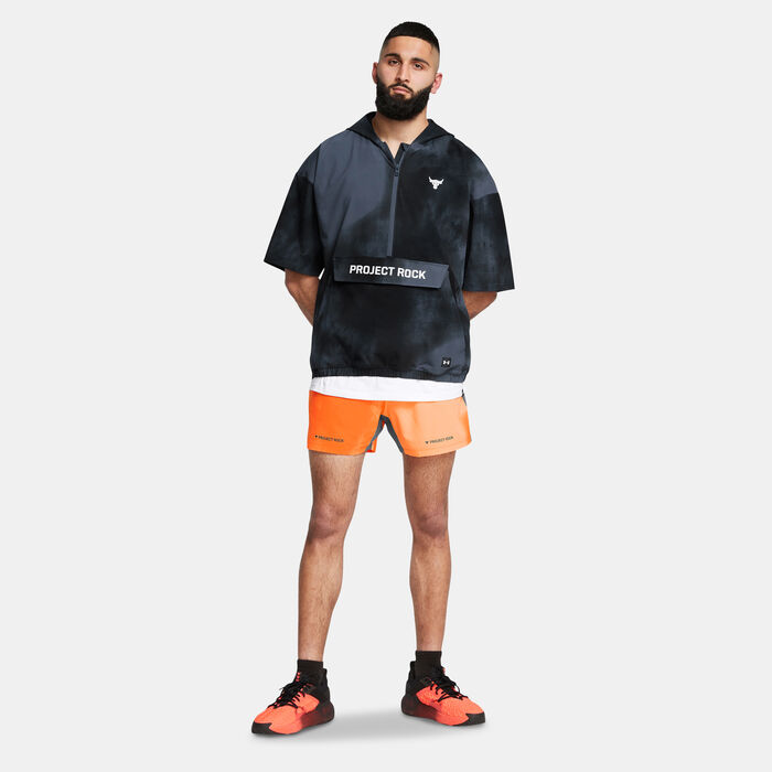 Under Armour Men's Project Rock Warm-Up 1/2-Zip Jacket Grey image number 2