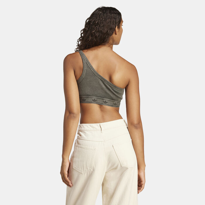 adidas Originals Women's One-Shoulder Top Black image number 1