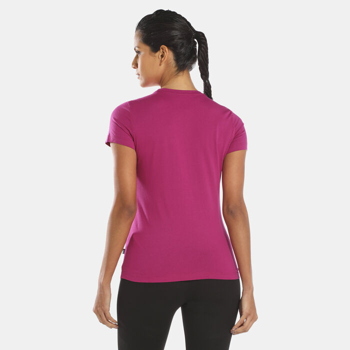 PUMA Women's Essentials Logo T-Shirt Pink image number 1