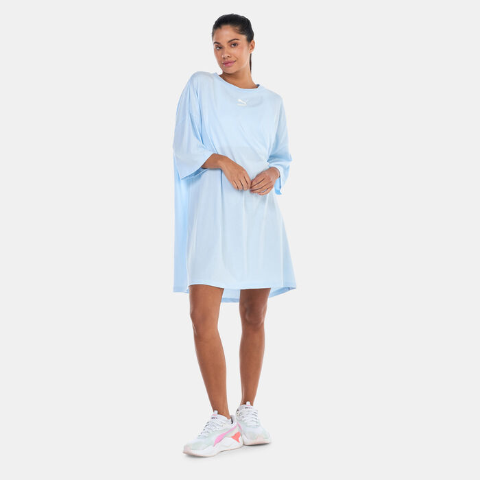 PUMA Women's CLASSICS T-Shirt Dress Blue image number 0