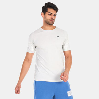 EA7 Emporio Armani Men's Small Logo 7 Lines T-Shirt Grey