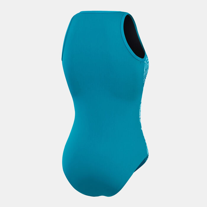 Speedo Women's Panel Hydrasuit Swimsuit Blue image number 1