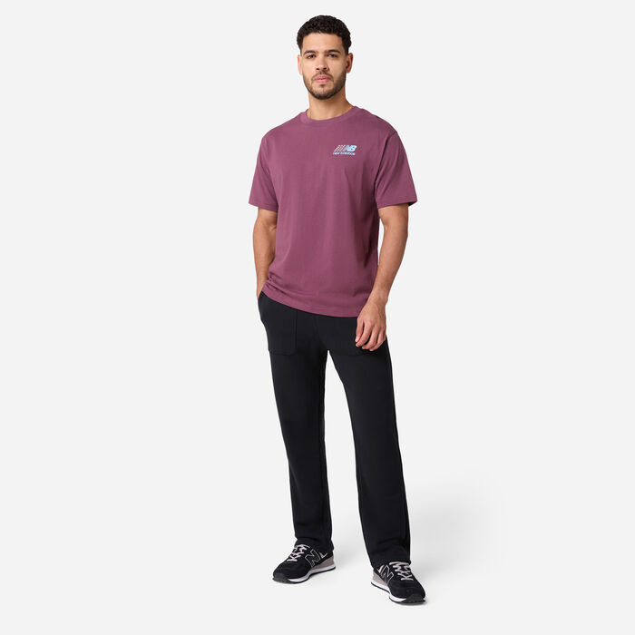 New Balance Men's Athletics Logo T-Shirt Purple image number 2