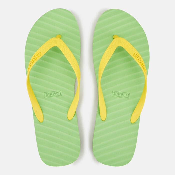 Chupps Men's Banana Leaf Flip Flops Green image number 0