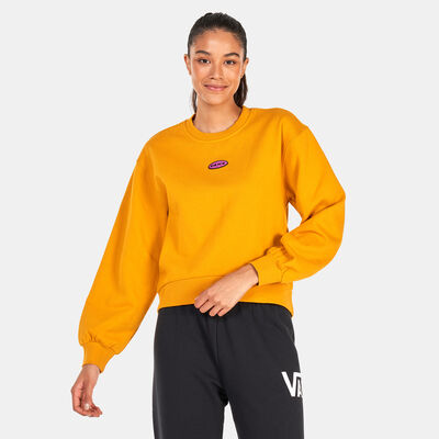 Vans Women's x Curren X Knost Pullover Crew Sweatshirt Gold