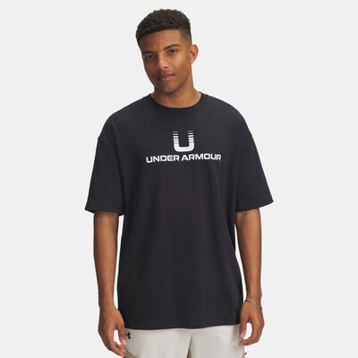 Under Armour Men's U Logo Heavyweight T-Shirt Black