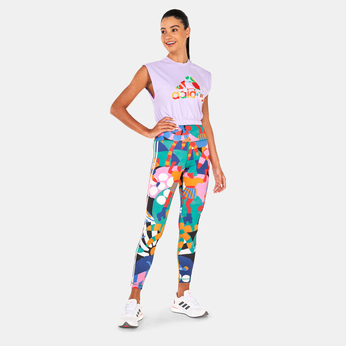 adidas Women's X Farm Rio 7/8 Leggings Multi image number 2