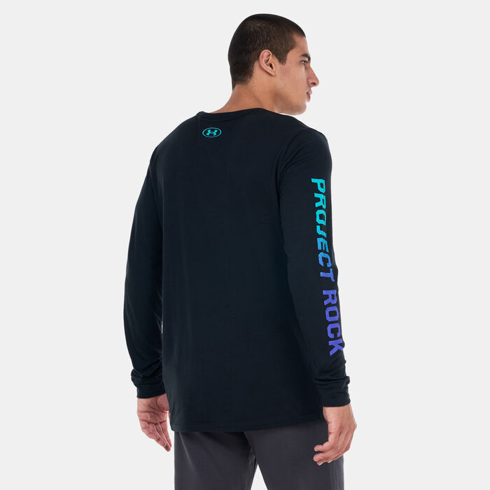 Under Armour Men's Project Rock Brahma Long Sleeve Training T-Shirt Black image number 1