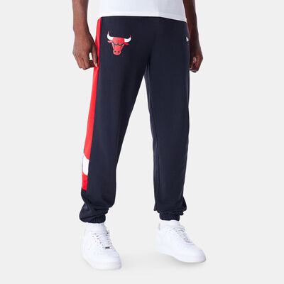 New Era Men's NBA Chicago Bulls Panel Fleece Sweatpants Black