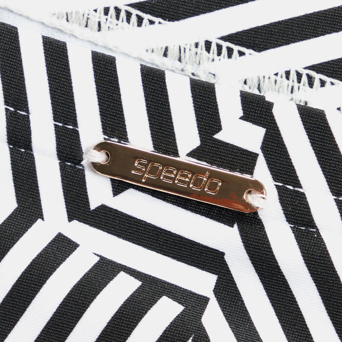 Speedo Women's Shaping Printed Swimming Briefs Black image number 3