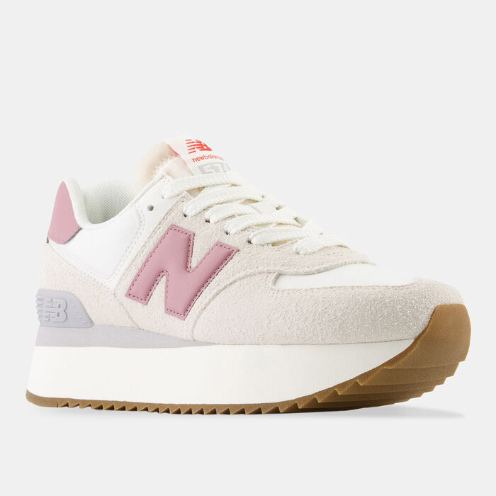 New Balance Women's 574+ Shoes Beige image number 1
