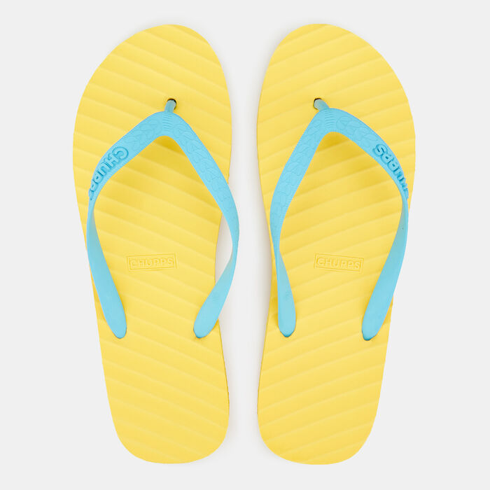 Chupps Men's Banana Leaf Flip Flops Blue image number 0