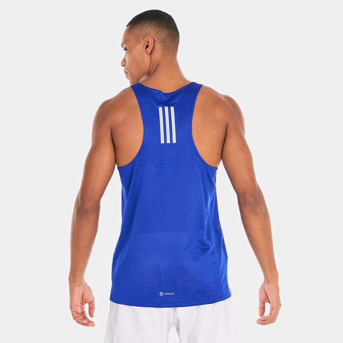adidas Men's Own the Run Tank Top Blue image number 1
