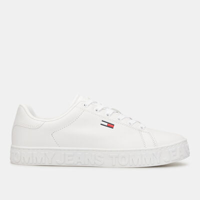 Tommy Hilfiger Women's Logo Leather Shoes White