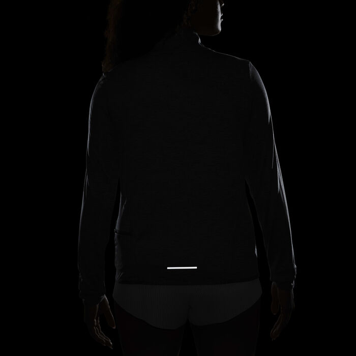 Nike Women's Swift UV Protection 1/4-Zip Running Top Grey image number 7