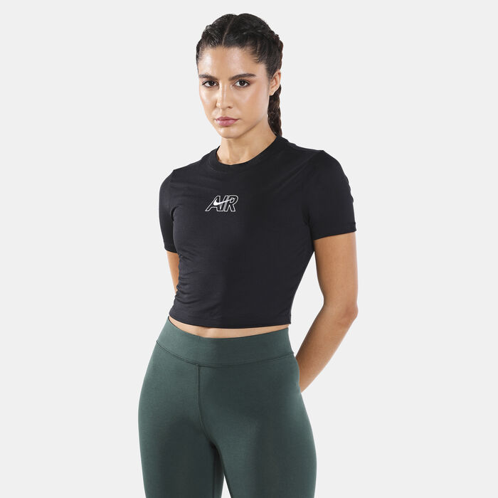 Nike Women's Sportswear Air Crop Top Black image number 0