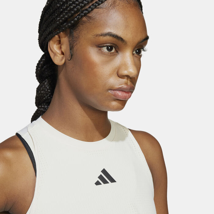 adidas Women's Cool Intensity 2-In-1 Training Tank Top White image number 3