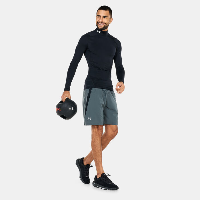 Under Armour Men's UA ColdGear&reg; Compression Mock T-Shirt Black image number 2