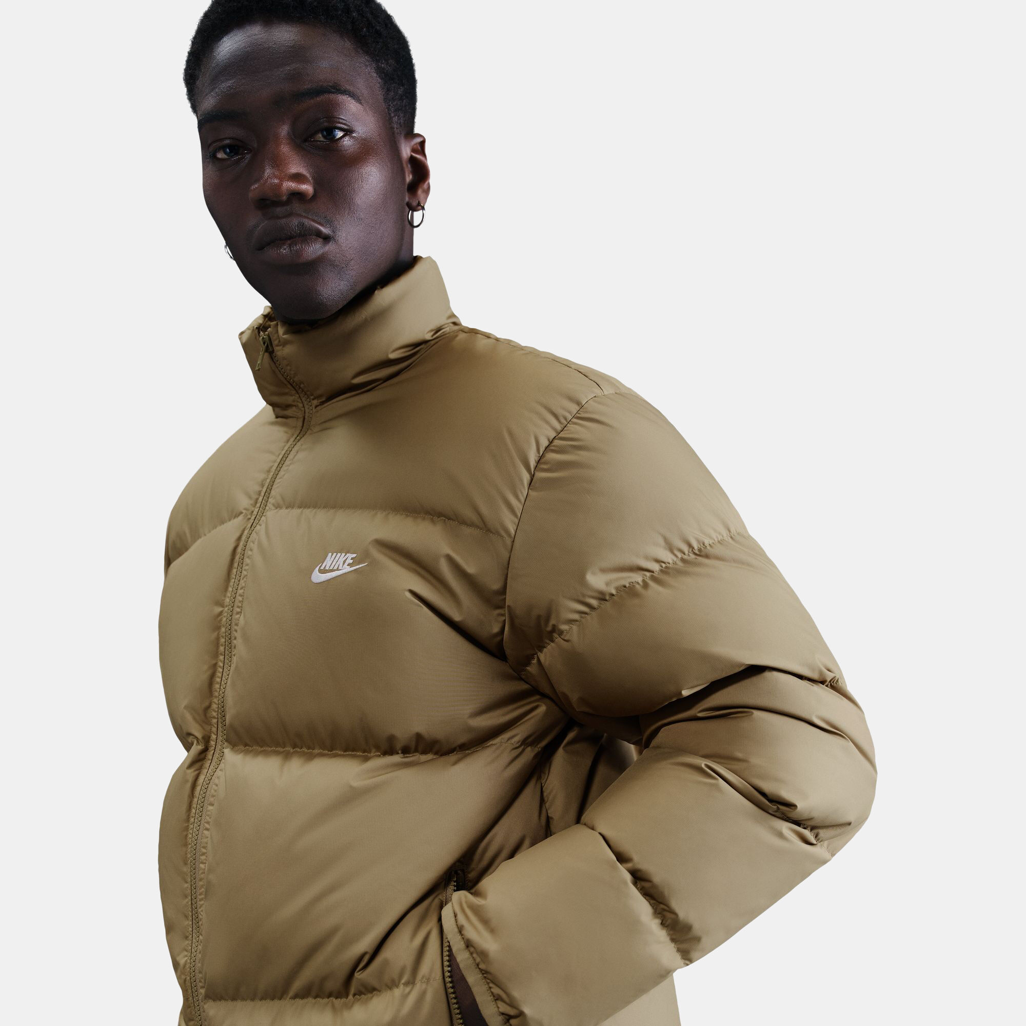 Nike Men's Sportswear Club Therma-FIT Puffer Jacket Brown Online