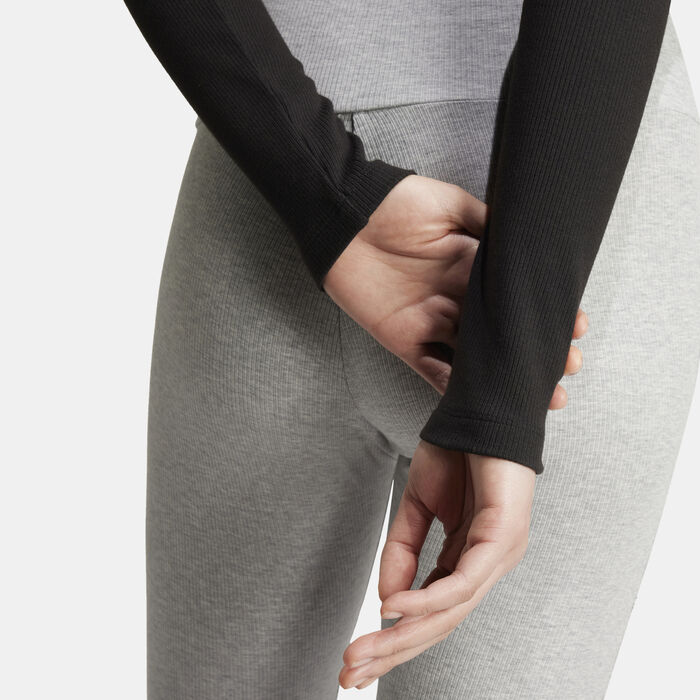 adidas Originals Women's Essentials Ribbed Crop Top Black image number 4